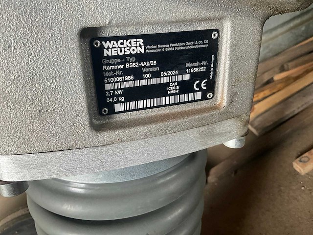 Wacker neuson - bs62-4ab/28 - rammer - 2024 - afbeelding 9 van  10