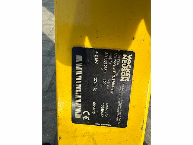 Wacker neuson - dpu 3760 - trilplaat - afbeelding 6 van  8