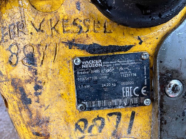 Wacker neuson bh55 27x80 breekhamer - afbeelding 8 van  8