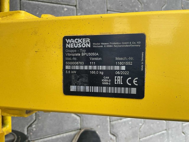 Wacker neuson bpu3050a trilplaat - afbeelding 4 van  9