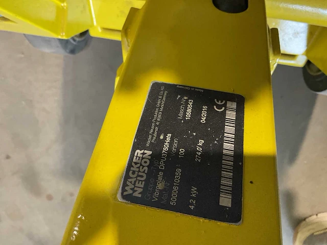 Wacker neuson dpu3760 trilplaat - afbeelding 4 van  5