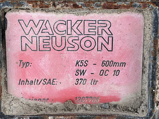 Wacker neuson / hardox k5s - 600 mm graafbak - afbeelding 8 van  8