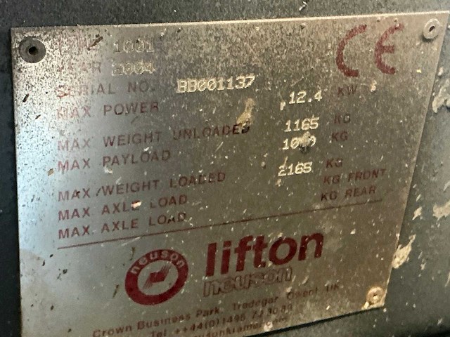 Wacker neuson lifton 1001 dumper - afbeelding 9 van  14