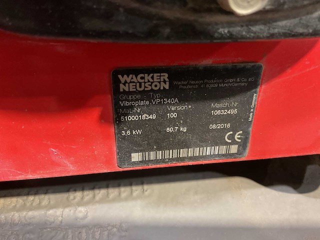 Wacker vp1340 trilplaat - afbeelding 3 van  5