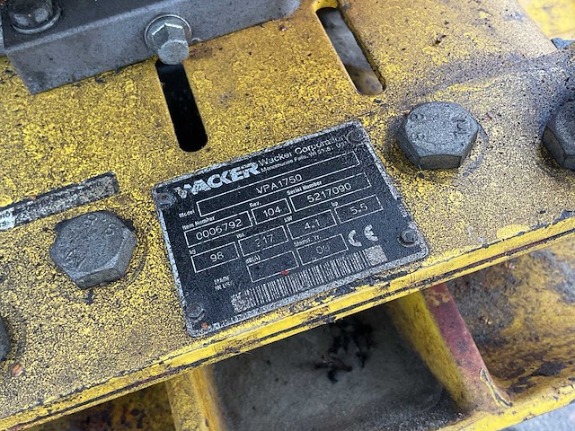 Wacker vpa 1750 trilplaat - afbeelding 6 van  7