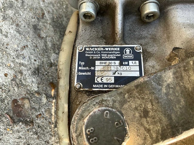 Wacker-werke bhf 30 s sloop- / breekhamer - afbeelding 5 van  6