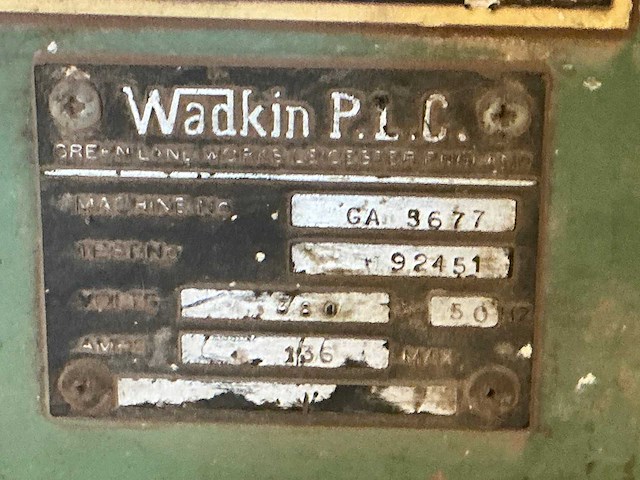 Wadkin ga 3677 vierzijdige schaafmachine - afbeelding 17 van  32