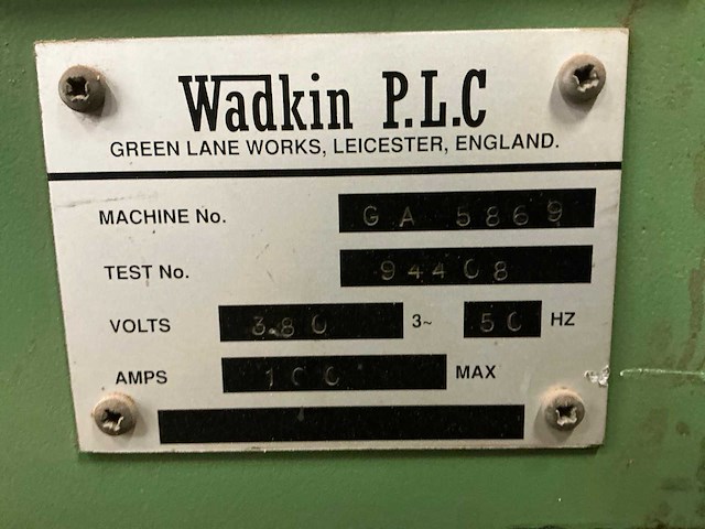 Wadkin ga 5869 vierzijdige schaafmachine - afbeelding 10 van  13