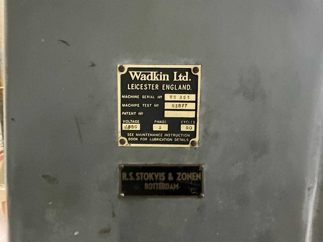 Wadkin ws 351 freesmachines - afbeelding 6 van  8
