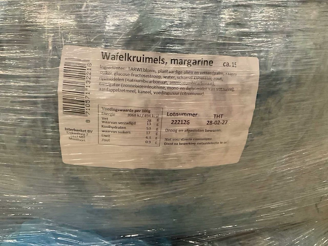 Wafelkruimels margerine 15kg (19x) - afbeelding 2 van  3