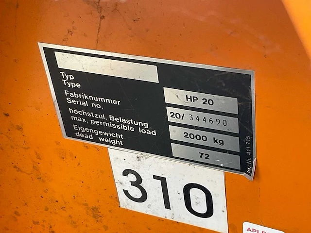 Wagner hp20 hand hydraulische palletwagen - afbeelding 5 van  5