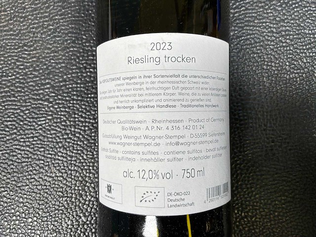 Wagner stempel riesling 2023 witte wijn (7x) - afbeelding 3 van  3