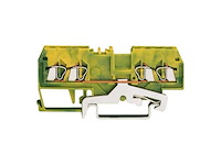 Wago 4-dr-fm aardrijgklem groen/geel (100x) - afbeelding 1 van  4