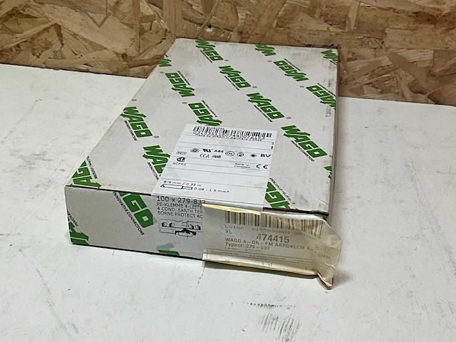 Wago 4-dr-fm aardrijgklem groen/geel (300x) - afbeelding 2 van  4