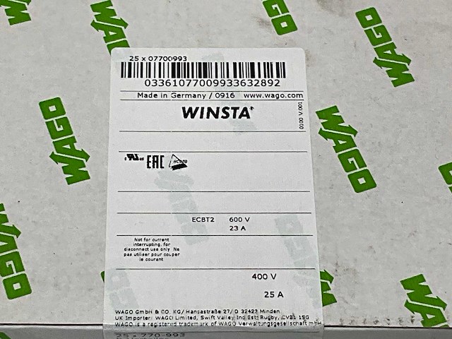 Wago h-verdeler 5-polig cod. i blauw (25x) - afbeelding 5 van  5