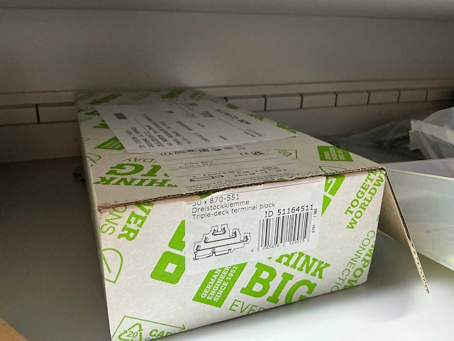 Wago voorraad kabelklemmen in stalen vakkenkast - afbeelding 2 van  46