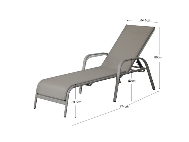 Wakefield ligbed hanoi taupe 167 cm - afbeelding 4 van  6