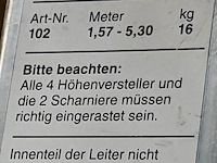 Wakü telescopische ladder 102 - afbeelding 4 van  5