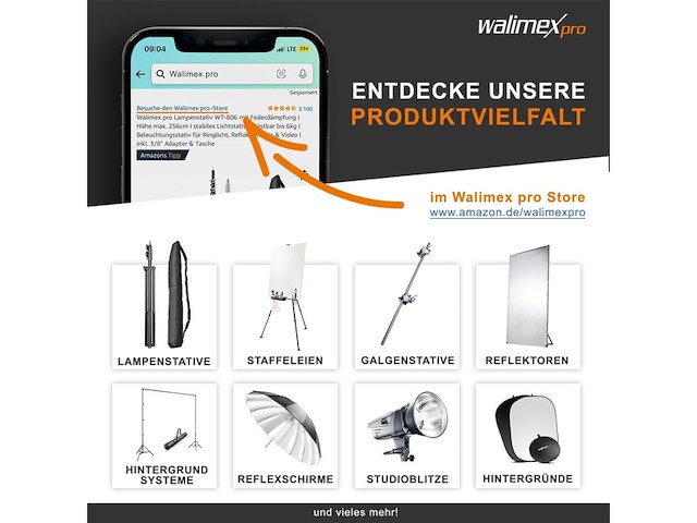 Walimex pro ei9901 videopro statief 138cm - afbeelding 2 van  6