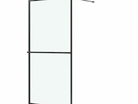 Walk-in douchewand allibert, milton, zwart glas