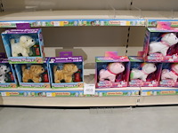 Walking puppy en walking unicorn in diverse kleuren in schap, 8 stuks. - afbeelding 1 van  3