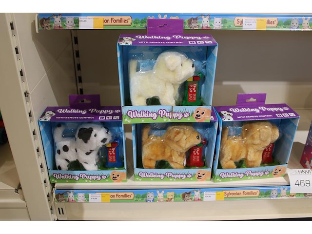 Walking puppy en walking unicorn in diverse kleuren in schap, 8 stuks. - afbeelding 2 van  3