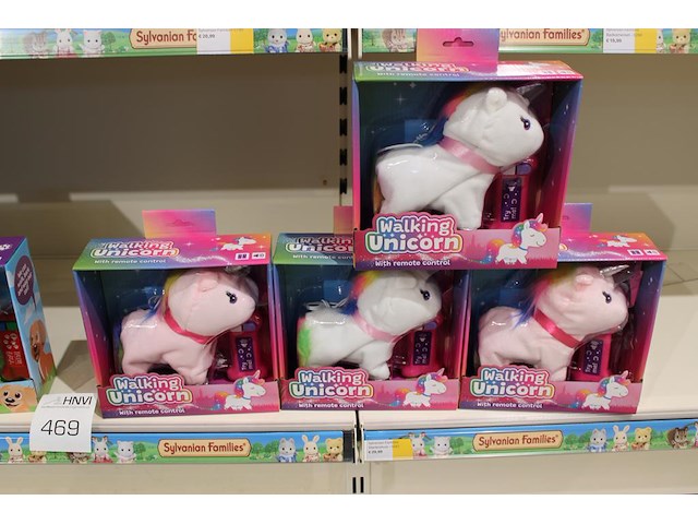 Walking puppy en walking unicorn in diverse kleuren in schap, 8 stuks. - afbeelding 3 van  3