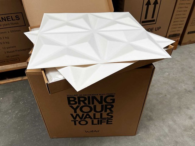Wallart - cullinans - 3d wandpaneel - wandtegel - 243 m2 - 972 stuks - afbeelding 5 van  10