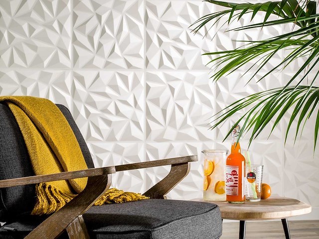 Wallart - puck - 3d wandpaneel - wandtegel - 162 m2 - 648 stuks - afbeelding 3 van  7