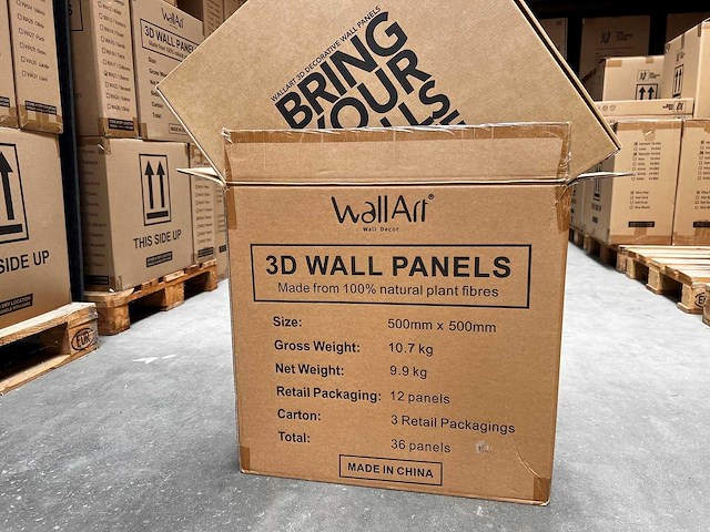 Wallart - puck - 3d wandpaneel - wandtegel - 162 m2 - 648 stuks - afbeelding 7 van  7