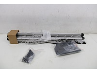 Wallfix droogrek 24m drooglijn inklapbaar uv-bestendig metallic grey - afbeelding 4 van  4