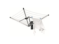 Wallfix droogrek 24m drooglijn inklapbaar uv-bestendige metallic grey - afbeelding 3 van  5