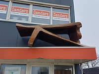 Walnut wood l shape table in epoxy, wood, 2026 - afbeelding 2 van  4