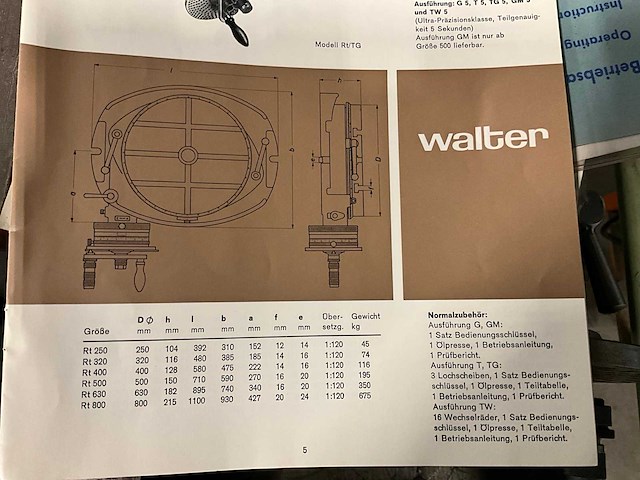 Walter rt320 t-gleuf opbouw opspantafel - afbeelding 6 van  8