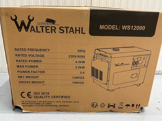 Walter stahl ws12000 - stroomgenerator / aggregaat diesel - 5kw 2026 - afbeelding 8 van  17
