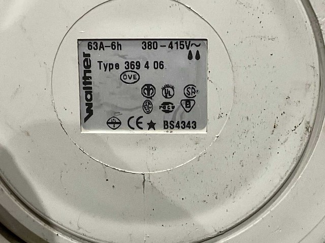 Walther - 369 4 06 - krachtstroom kabel 400v - afbeelding 2 van  4