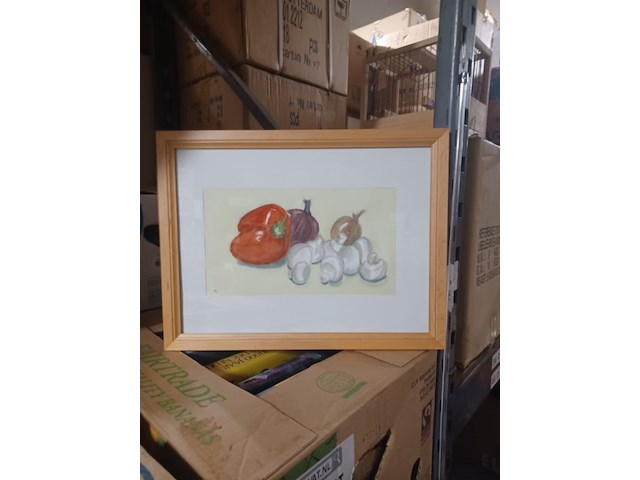 Wand decoratie diversen groenten 44x34 cm aantal 1 stuks. - afbeelding 3 van  3