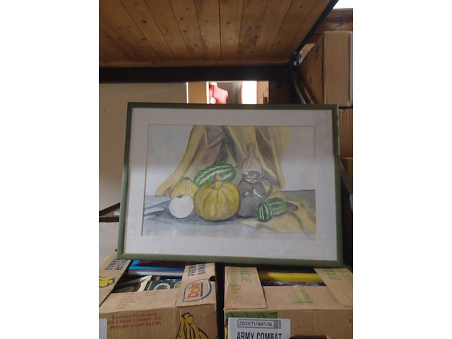 Wand decoratie pompoenen 75x56cm aantal 1 stuks. - afbeelding 2 van  3