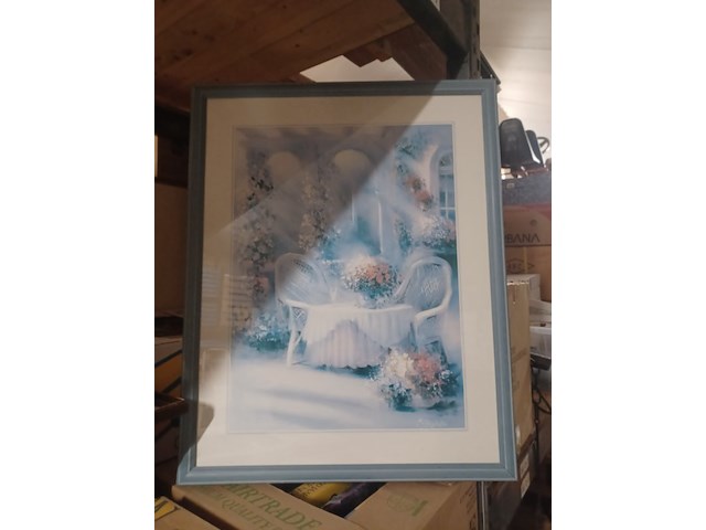 Wand decoratie tuinset 60x75cm aantal 1 stuks. - afbeelding 2 van  3