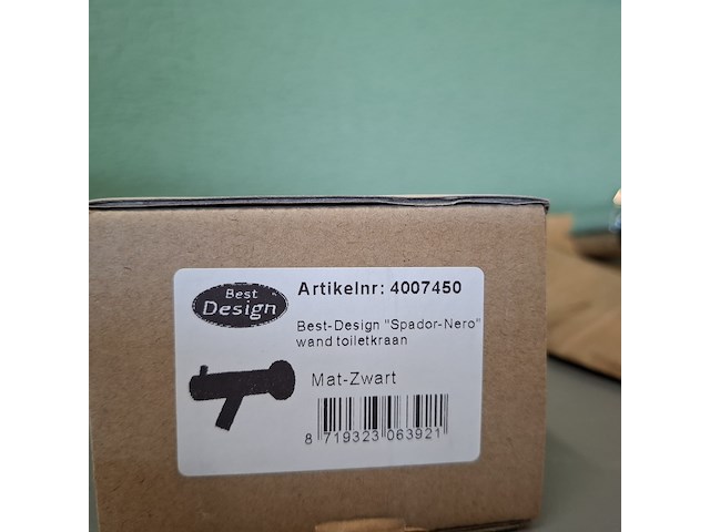 Wand-fonteinkraan best design, spador-nero, mat zwart - afbeelding 4 van  4