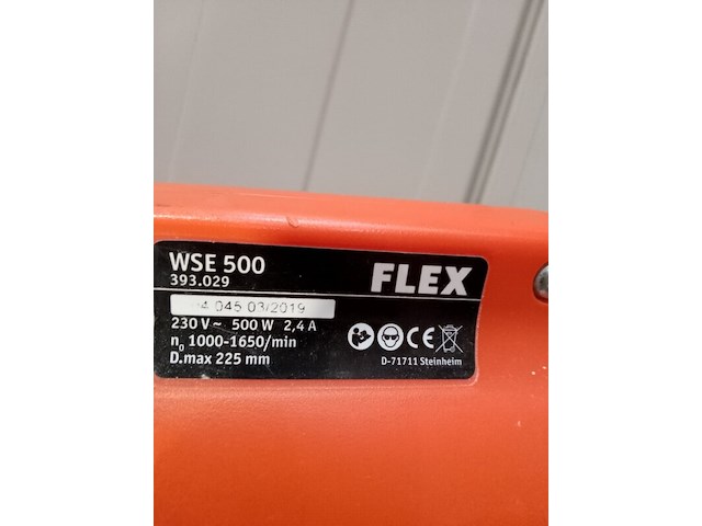 Wand-/plafondschuurmachine - 225mm - 230v, flex powertools, wse500, 2020 - afbeelding 3 van  5