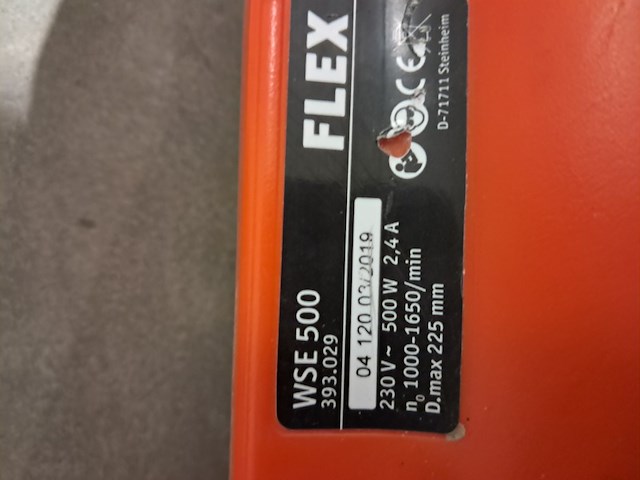 Wand-/plafondschuurmachine - 225mm - 230v flex powertools, wse500, bouwjaar 2016 - afbeelding 3 van  3