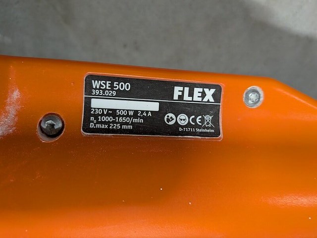 Wand-/plafondschuurmachine - 225mm - 230v flex powertools, wse500, bouwjaar 2017 - afbeelding 6 van  6