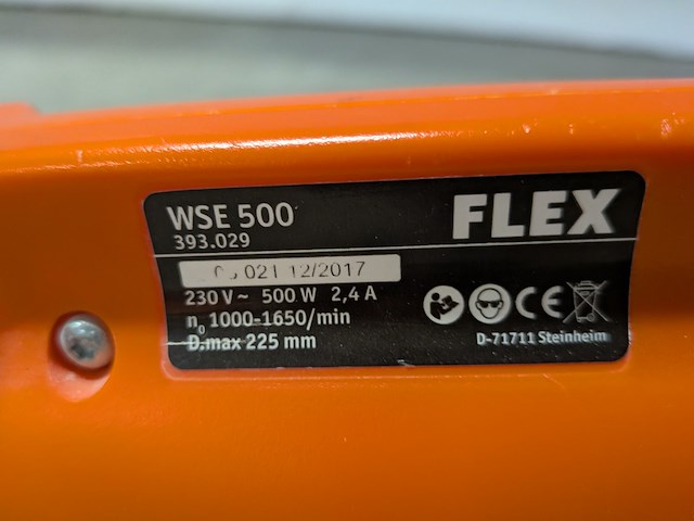 Wand-/plafondschuurmachine - 225mm - 230v flex powertools, wse500, bouwjaar 2018 - afbeelding 5 van  8