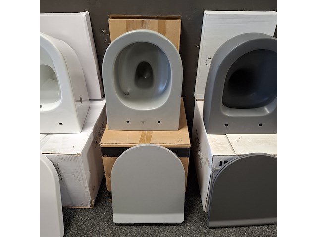 Wandcloset, aqua nova, kolk, licht grijs - afbeelding 1 van  4