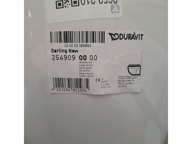 Wandcloset duravit, darling new, glans wit - afbeelding 4 van  4