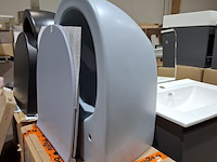 Wandcloset globo, blauw grijs - afbeelding 2 van  4