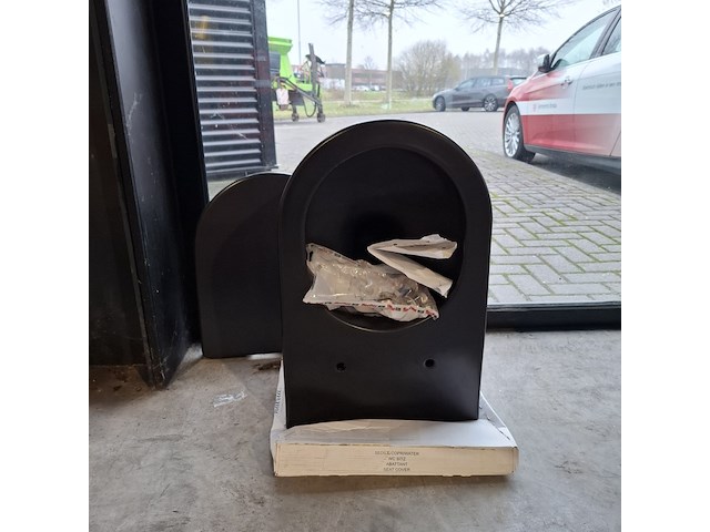 Wandcloset hatria, fusion, mat zwart - afbeelding 2 van  4