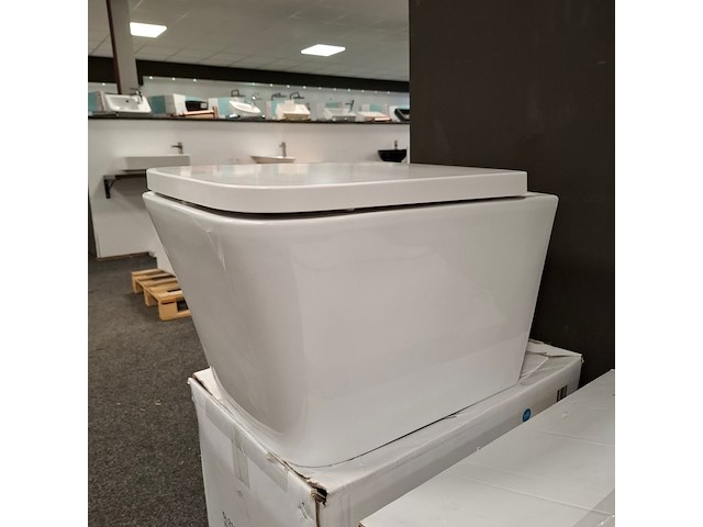 Wandcloset hr badmeubelen, squaro, glans wit - afbeelding 1 van  4