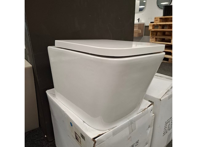 Wandcloset hr badmeubelen, squaro, glans wit - afbeelding 2 van  4